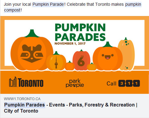 Quoted: "Celebrate that Toronto makes pumpkin compost!"