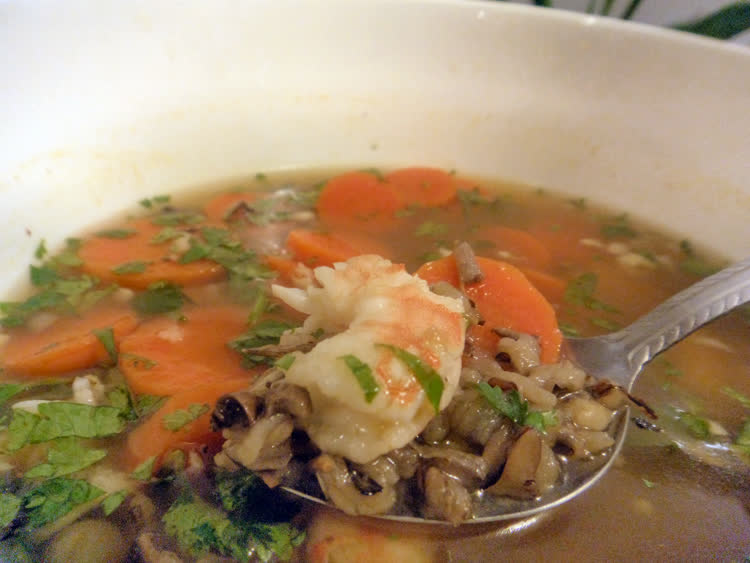 Shrimp and wild rice soup