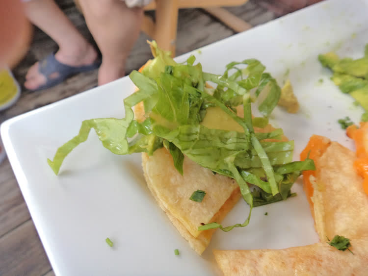 Quesadilla with salad