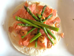 jun -  Salmon, asparagus quesadilla